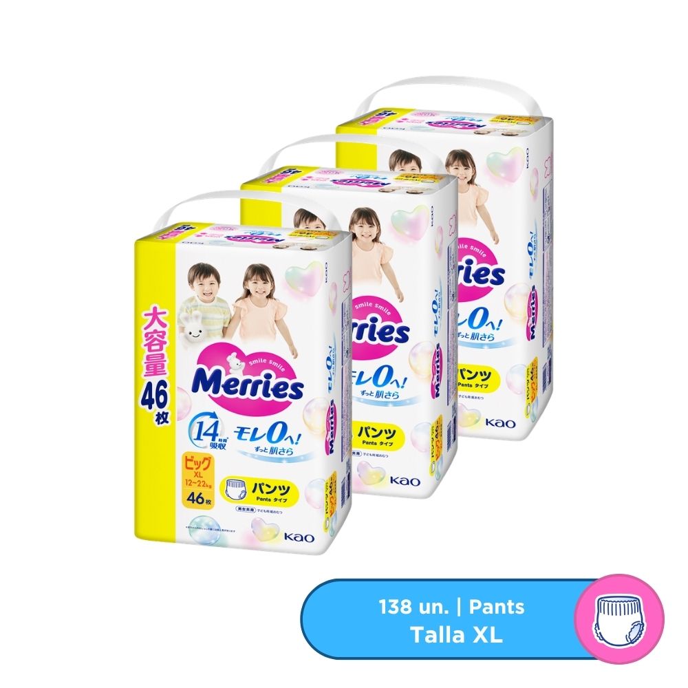 Pañales Merries Pants "XL" 46x3 Ultra Jumbo (320321)