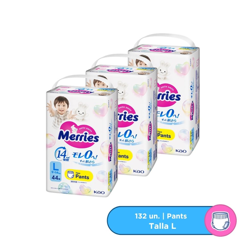 Pañales Merries Pants "L" 44x3 Super Jumbo (320310)