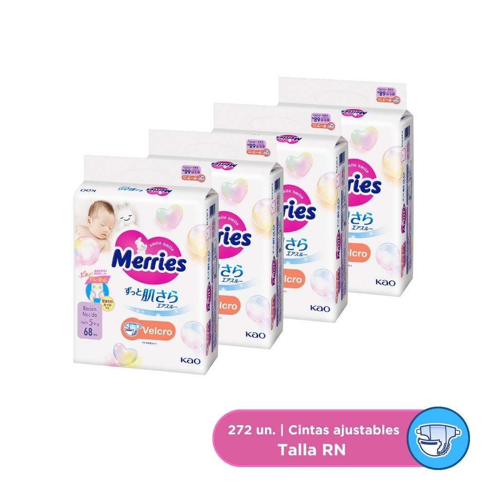 Pañales Merries "RN" 68x4 Super Jumbo (325062)